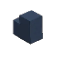 Dark Blue Runic Brick Pipe - Corner